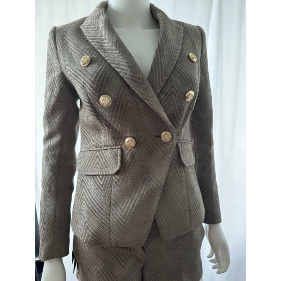 NWOT Marciano Guess Women's Blazer Jacket + Pants Shorts Brown 2 - Picture 11 of 14